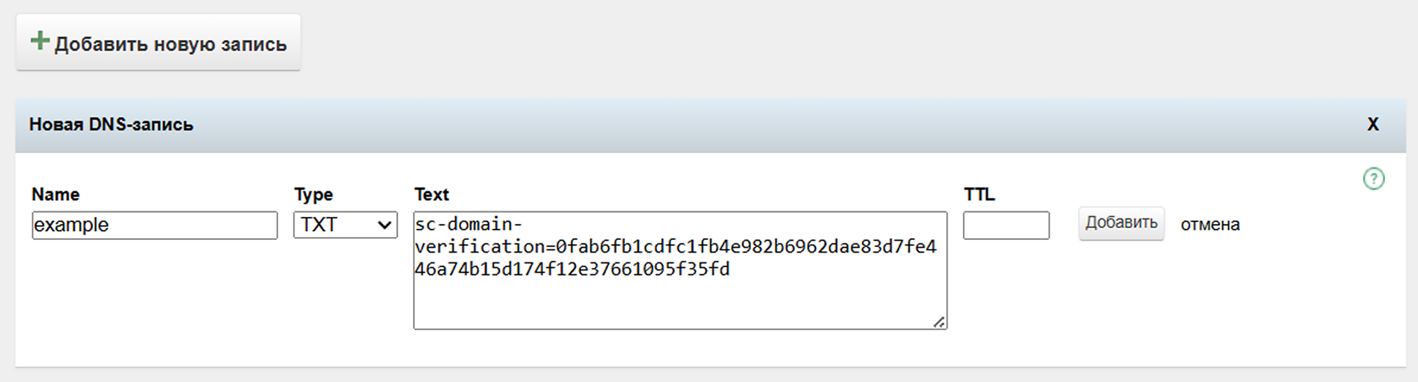 Пример ввода TXT